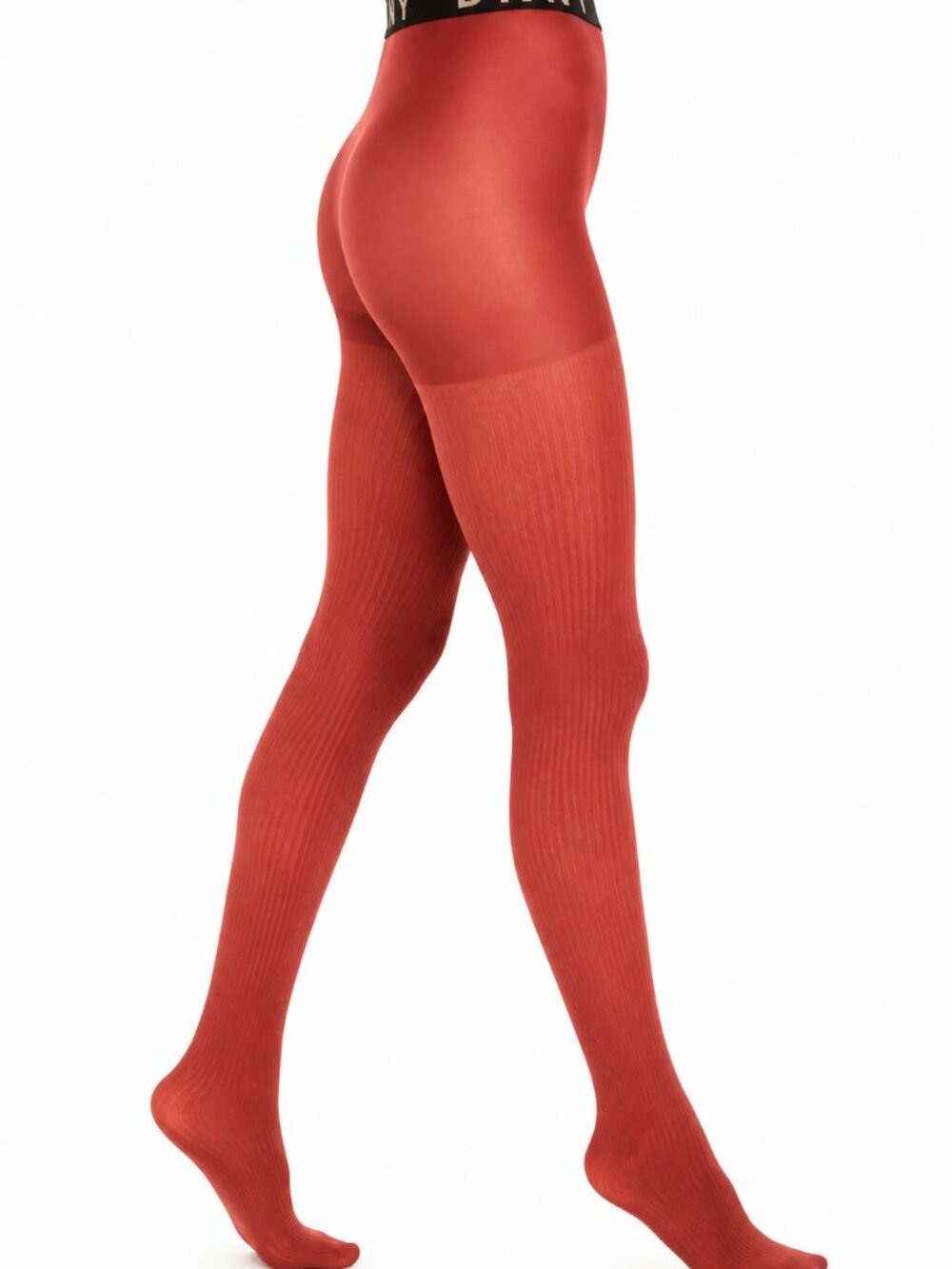 DKNY Women's Lurex Ribbed Control-Top Tights, Grimson Gold, Medium